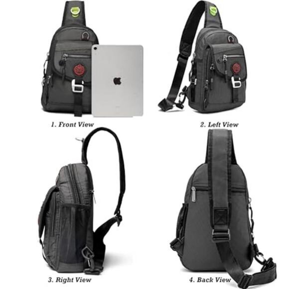 Sling Bag Chest Shoulder Backpack Crossbody Bags for Tablet Laptop - Picture 2 of 6